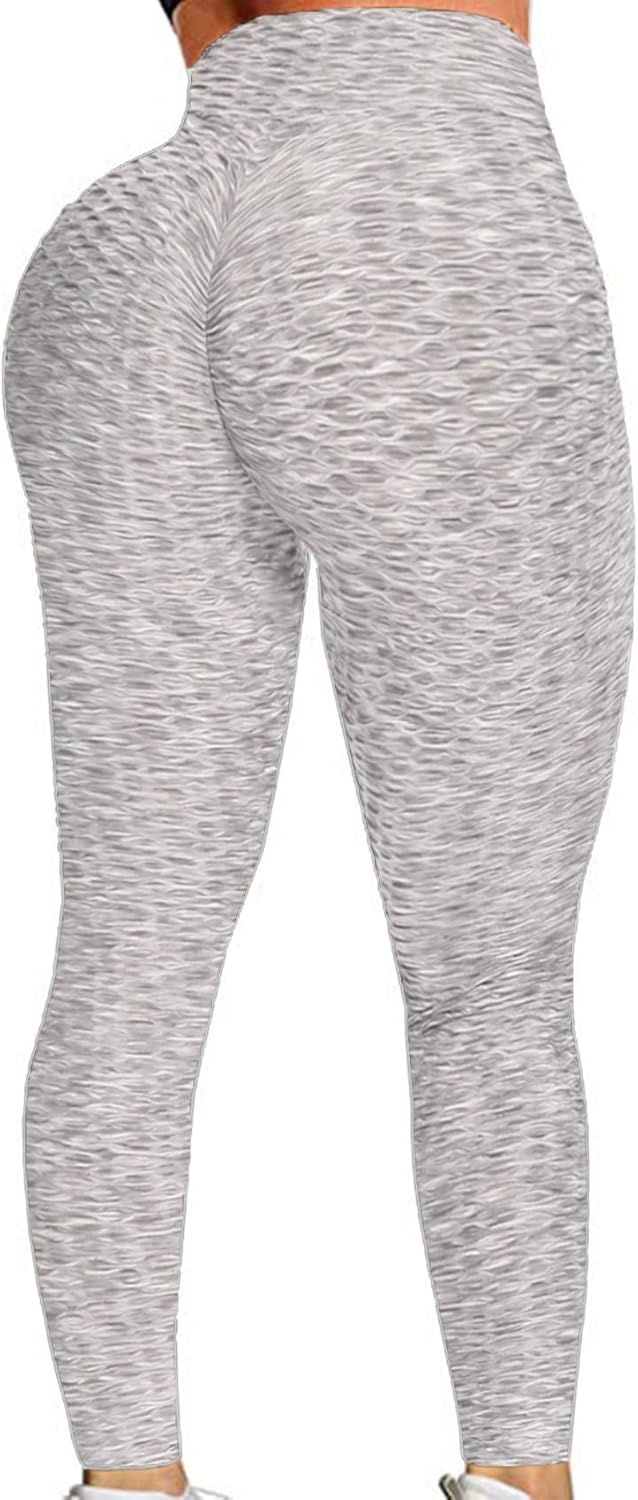 RIOJOY Women Scrunch Booty Yoga Leggings High Waist Tummy Control Tiktok Leggings Workout But Lift Tights: Clothing