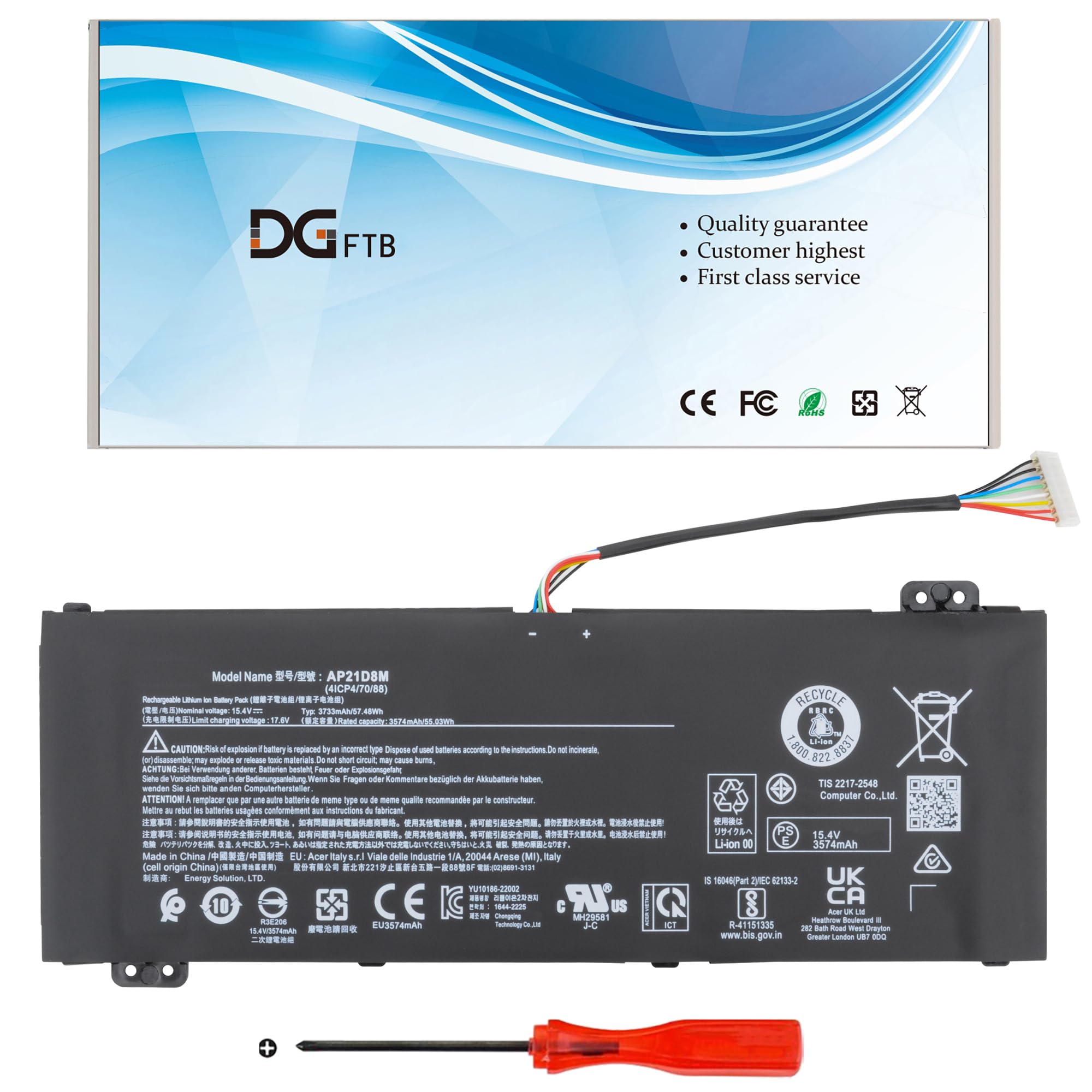Amazon.com: AP21D8M Battery Replacement Compatible for Acer Nitro