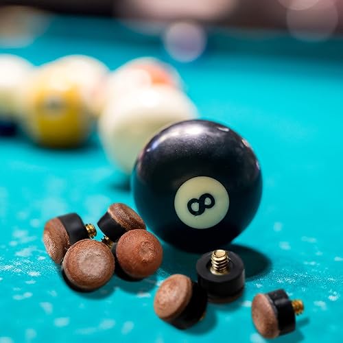 Miniatura 7 de Deekin 30 puntas de palo de billar de 0.472 in0.512 in, puntas de rosca o casquillos de nailon de repuesto, accesorios para palos de billar