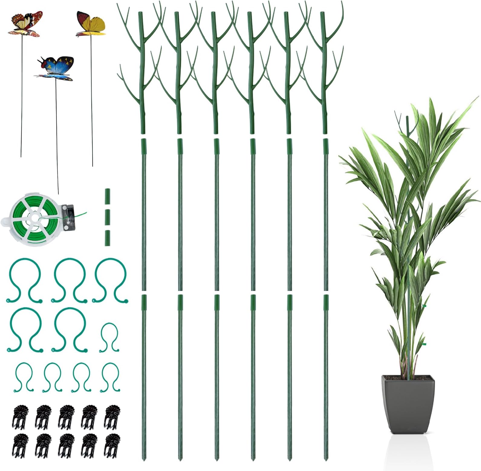 30 Pcs Monstera Plant Support Stakes for Garden Up to 43 inch Moss Pole Plant