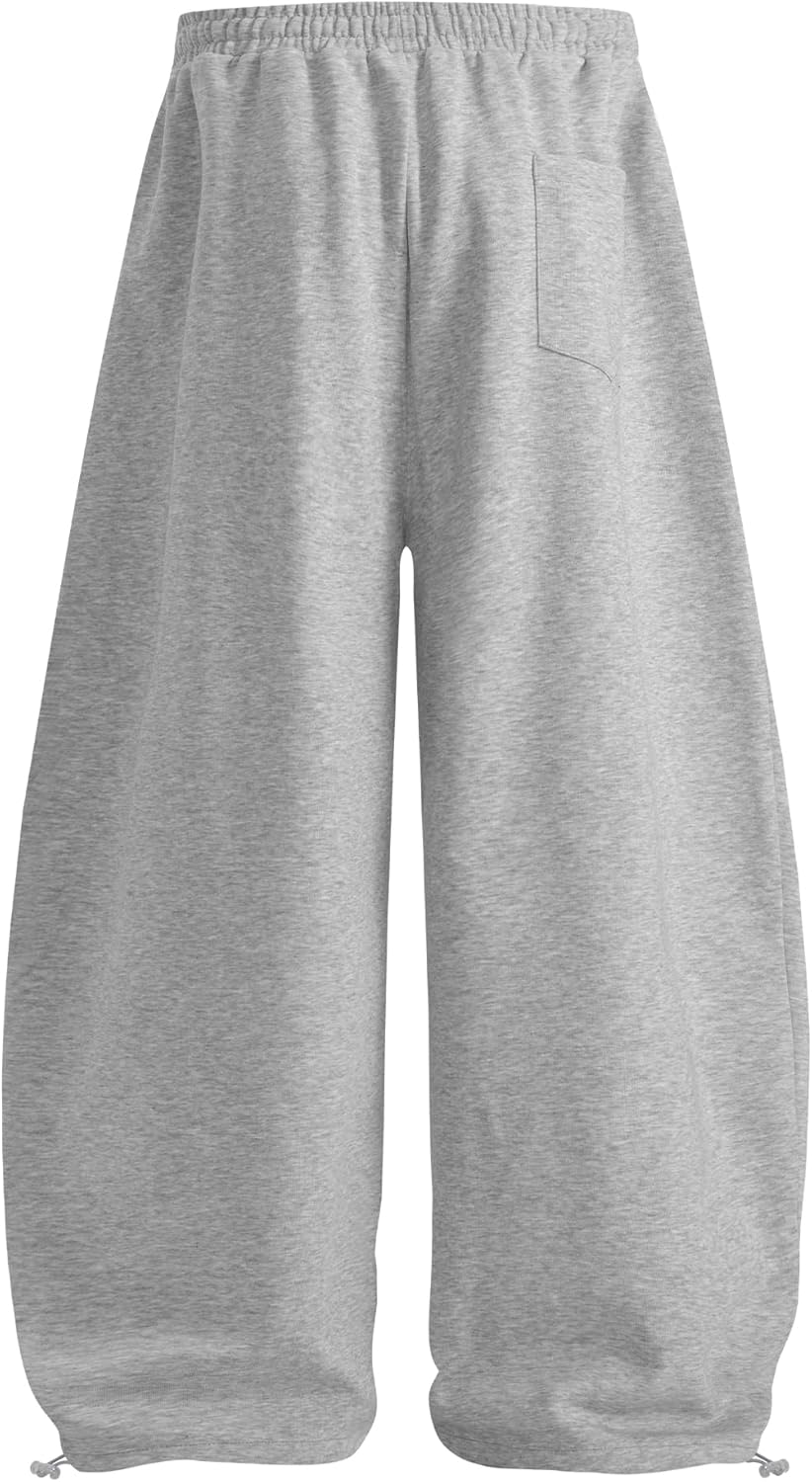 Aelfric Eden Barrel Sweatpants for Mens Side Striped Drawstring Elastic Waisted Wide Leg Lounge Pants with Pockets - Image 2