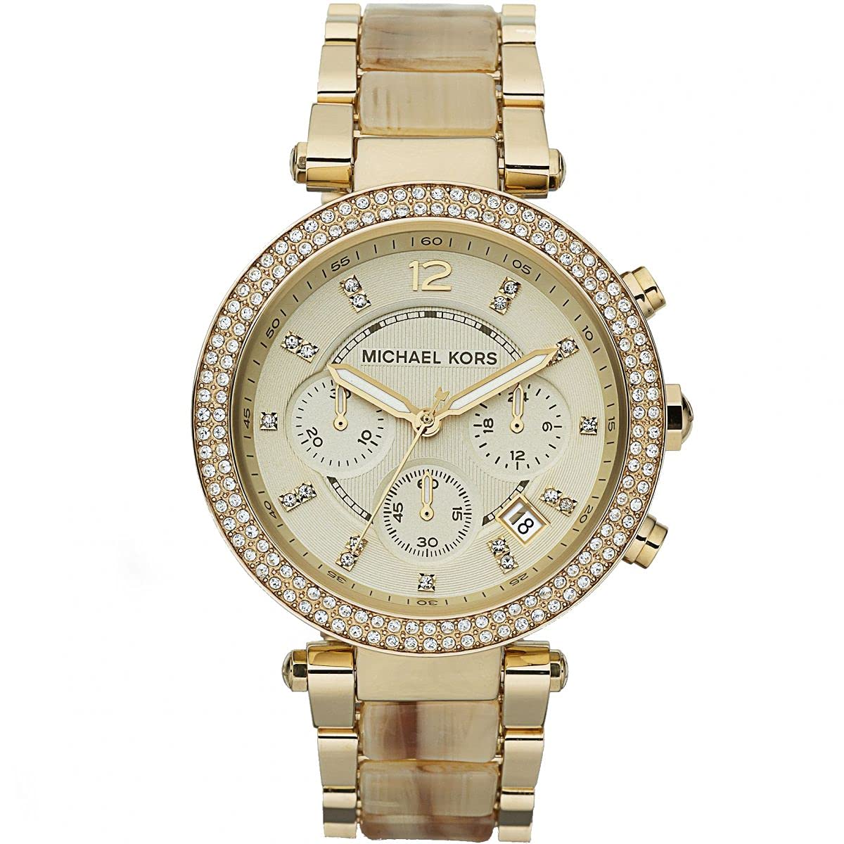 Michael-Kors Parker Chronograph Champagne Dial Ladies Watch MK5632 (B09FFL2VWN) Amazon Price History, Amazon Price Tracker