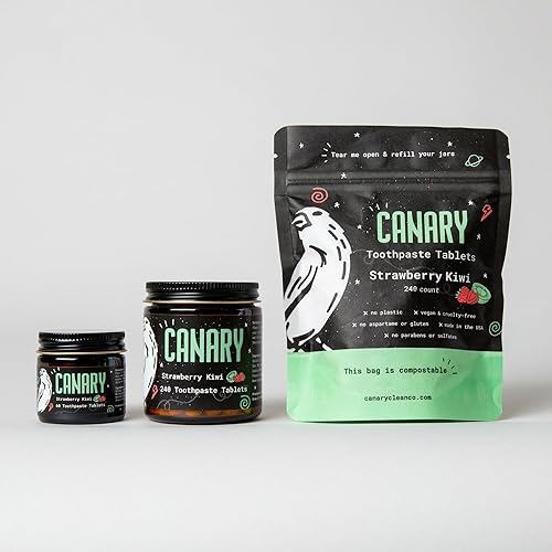 Miniatura 3 de Tabletas de pasta de dientes de sandía, paquete de repuesto, 240 unidades, compostables, resellables, sin plástico, aptas para viajes, veganas,