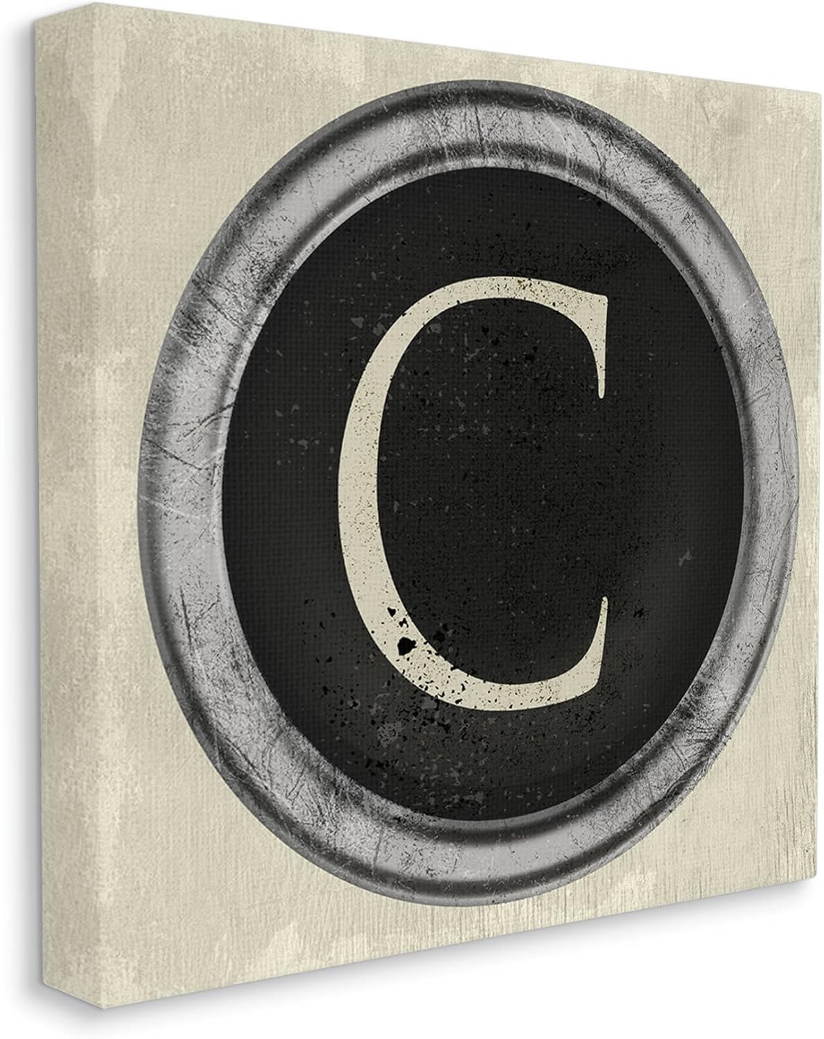 Stupell Industries Letter C Initial Typewriter Shape Vintage Key
