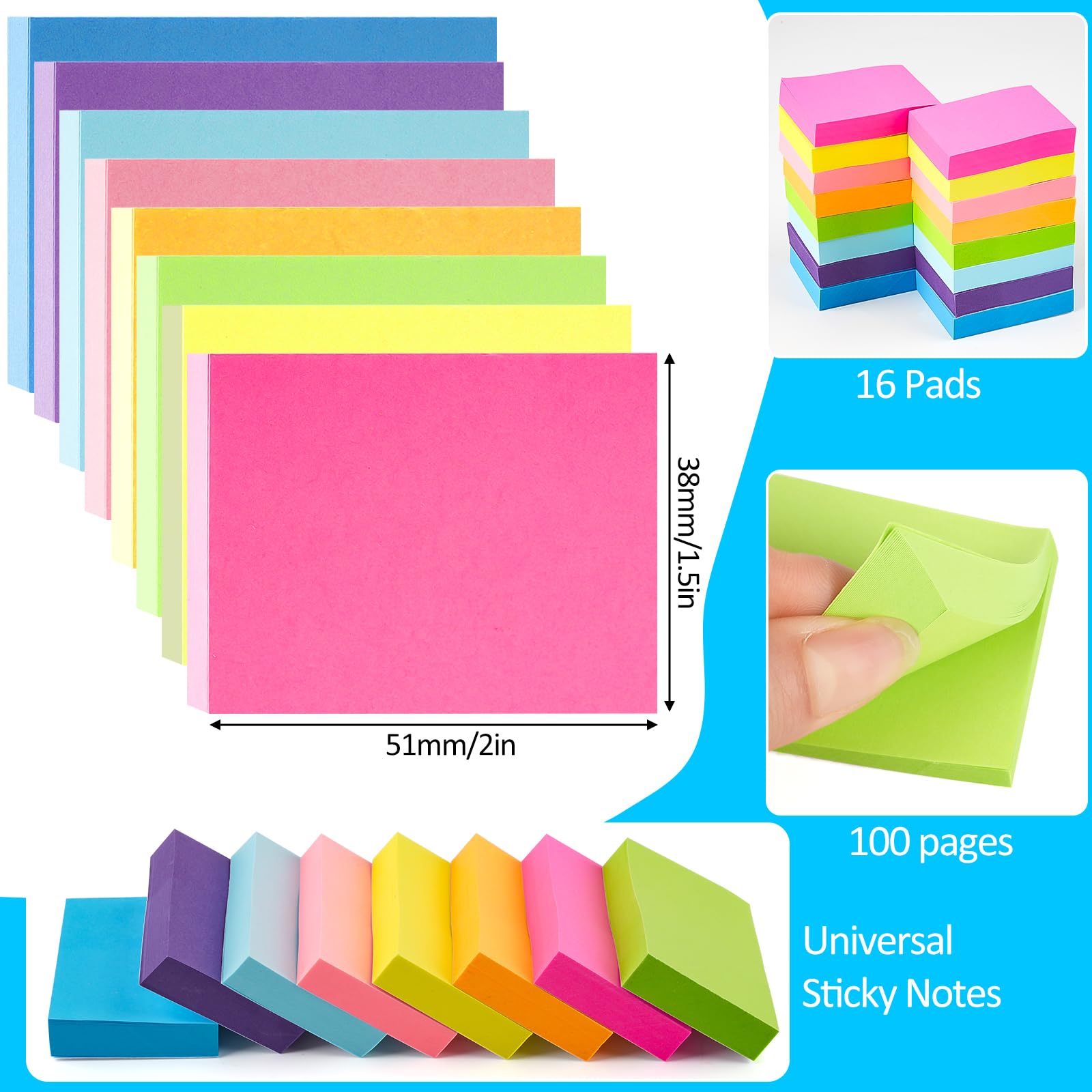 1600 Linguette Adesive Colorate Per Libri E Quaderni – Annotazioni Scrivibili, Utilizzabili Anche Come Righello, Multicolore Vintage