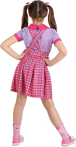 Miniatura 2 de Disfraz de nerd científico para niñas camisa, falda con correas de hombro, corbatín, gafas y calcetines