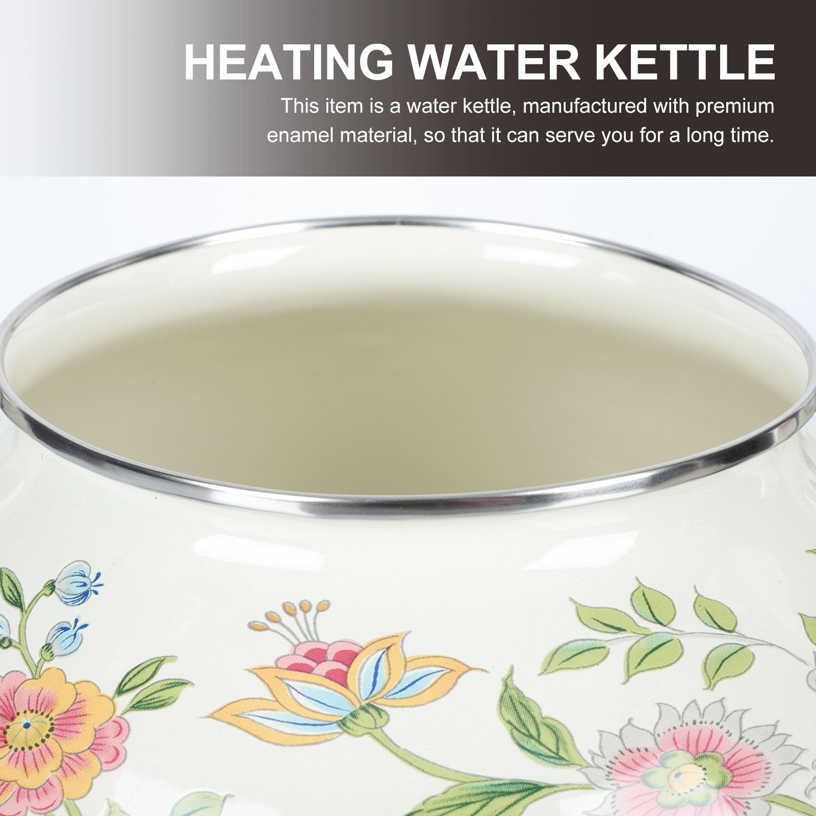 Hervidor de Cocina Esmaltado de 2,5 L para Hogar Retro Elegante