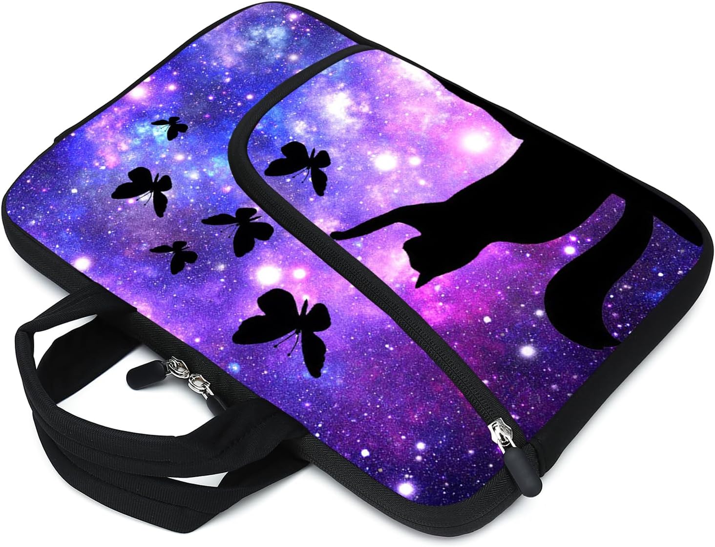 15Inch Laptop Sleeve Carrying Bag with Handle， Front Pocket for Placing Power Adapter and Mouse for men women