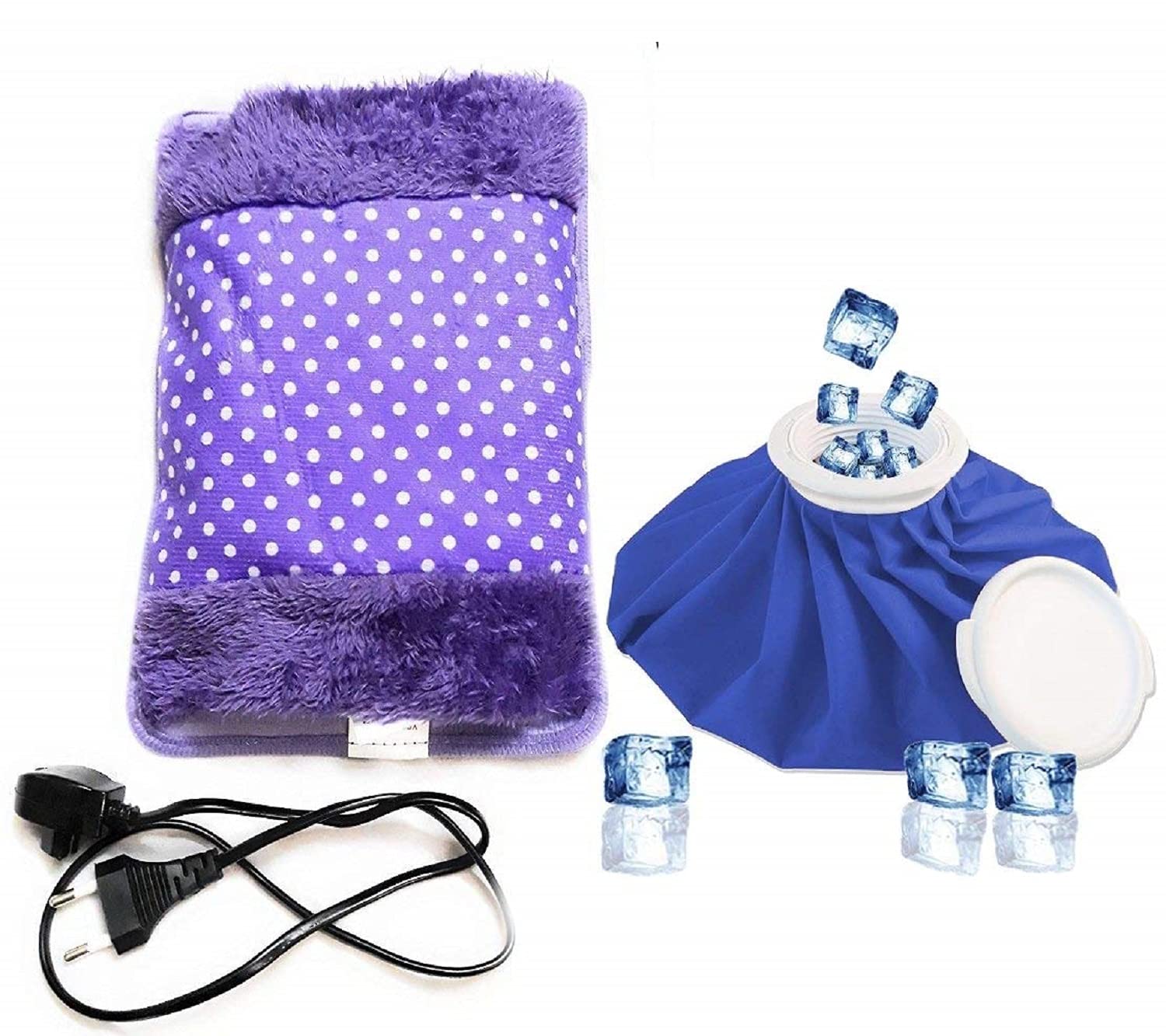 ZUCLLIN Combo Hot And Cold Water Bag Combo for Injuries Pain Relief Pouch For Hot And Cold Therapy, Water Ice Cubes Refillable Pack For Knee all Pain Relief ice pads