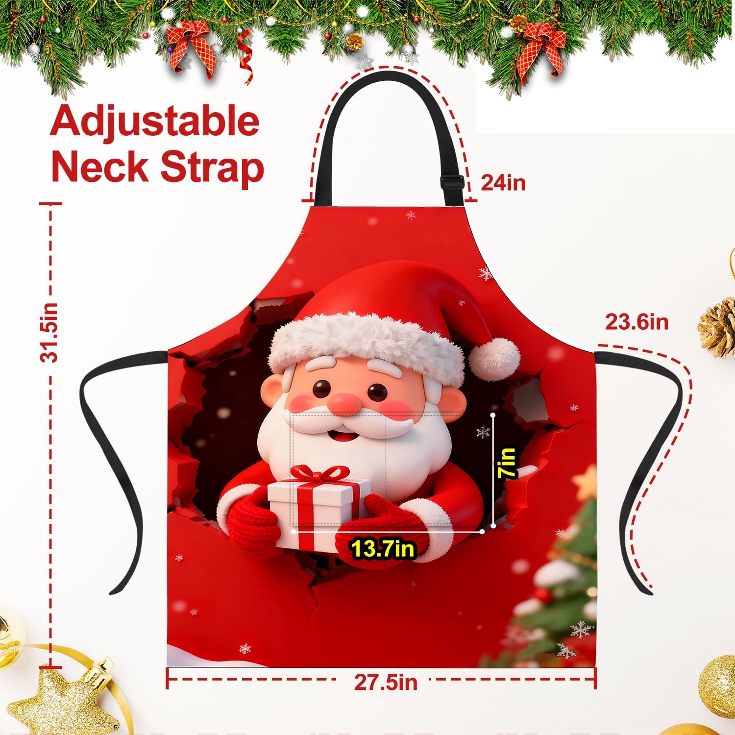 ANNA QUEEN Funny Cat Apron for Women Men with Pockets, Spring Sunflower Butterfly Apron Kitchen Chef Cooking Aprons