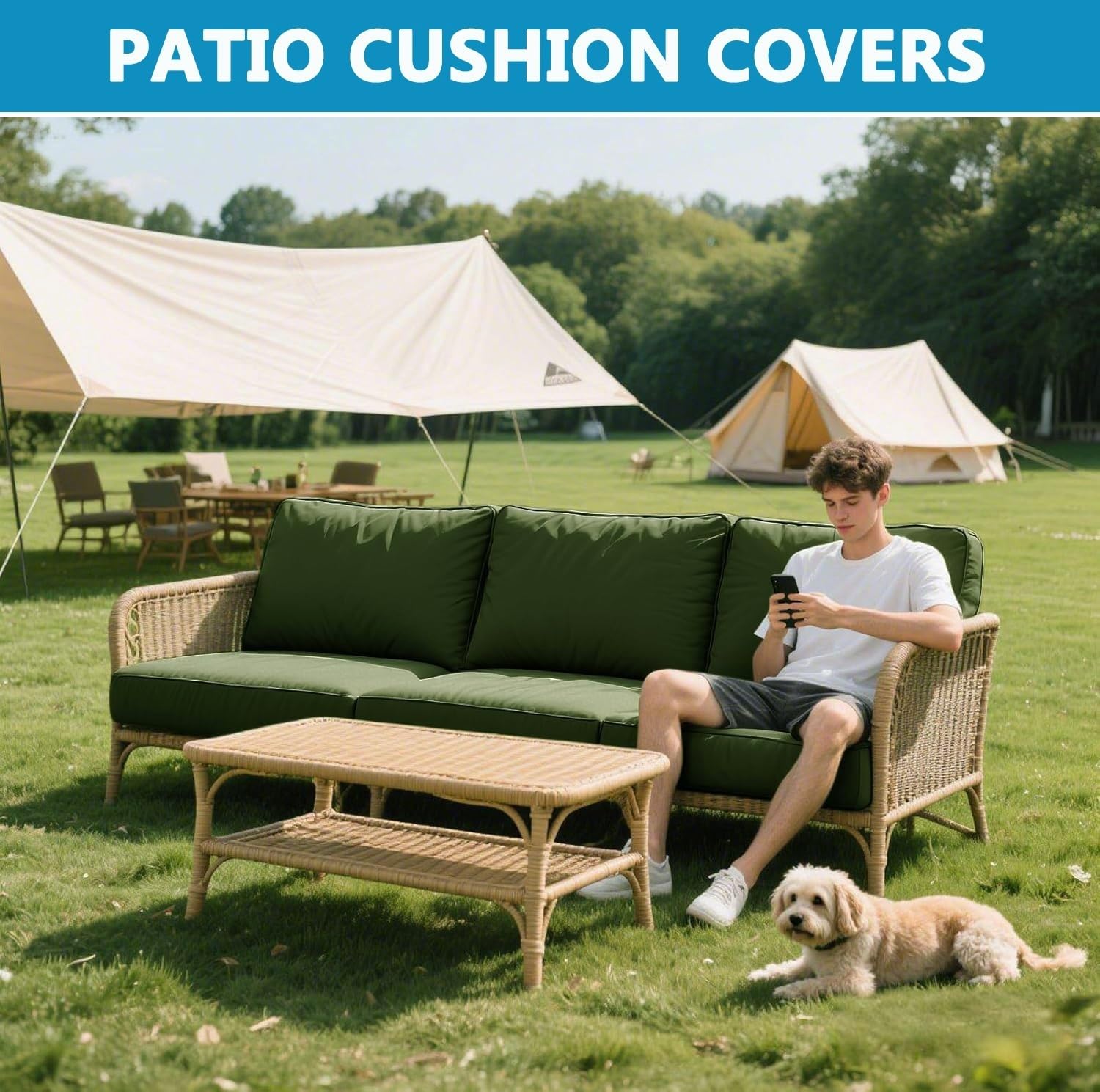 Stuhlkissen Bezug Abnehmbar Outdoor Überzug Gartenpolster Individuelle Kissenbezüge Sitzkissenbezug Für Indoor Mit Reißverschluss Rutschfester 20cm Hoch 91% Wasserdicht(130x60 cm)