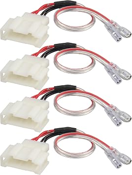 RED WOLF Door Speaker Wiring Harness Adapter Select for VW Volkswagen 1999-2019 Golf/Beetle/Passat, 1999-2016 Jetta Aftermarket Car Door Speaker Wire Cable Plug 4 PCS
