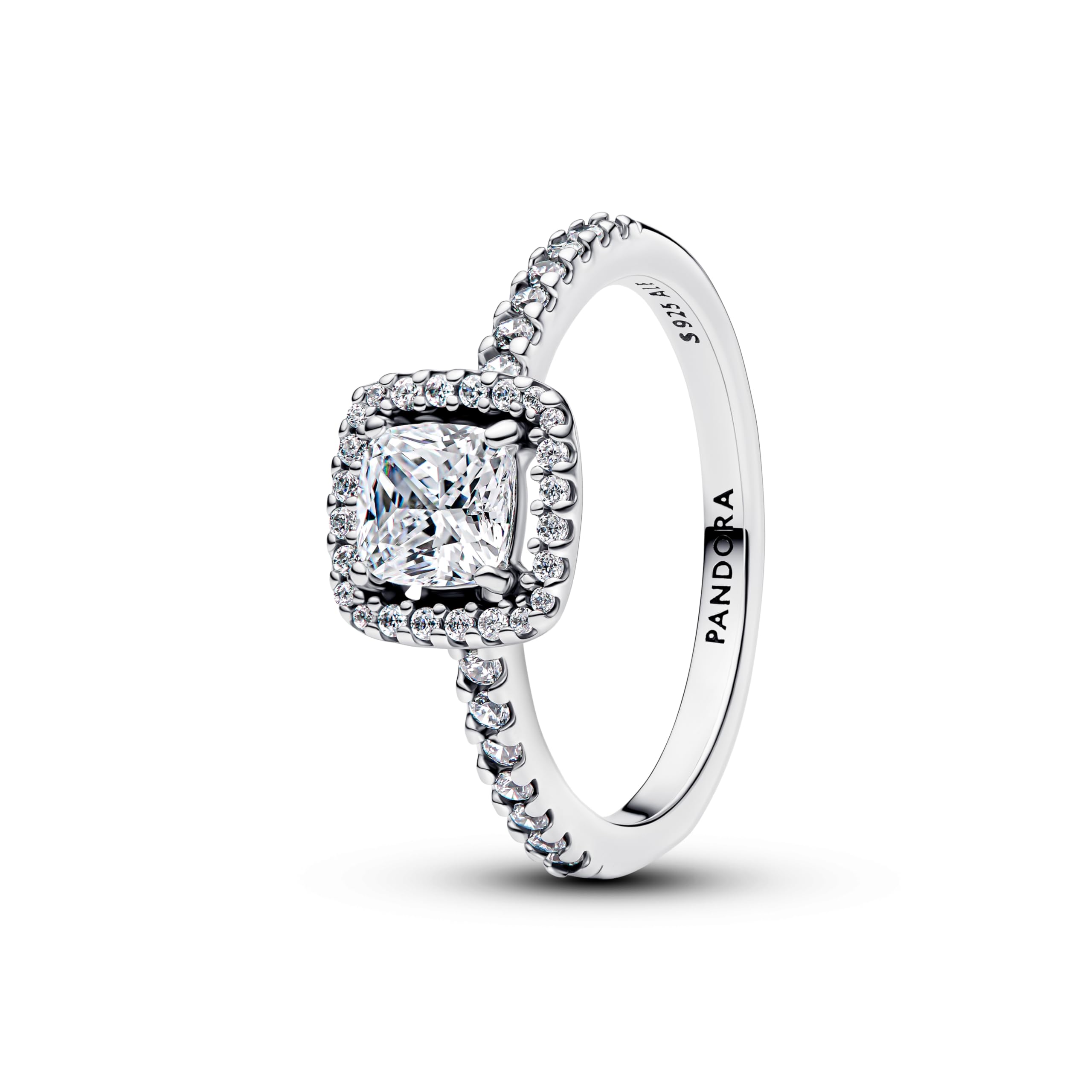 PANDORA Bague pour femme en argent carré scintillant 193555C02