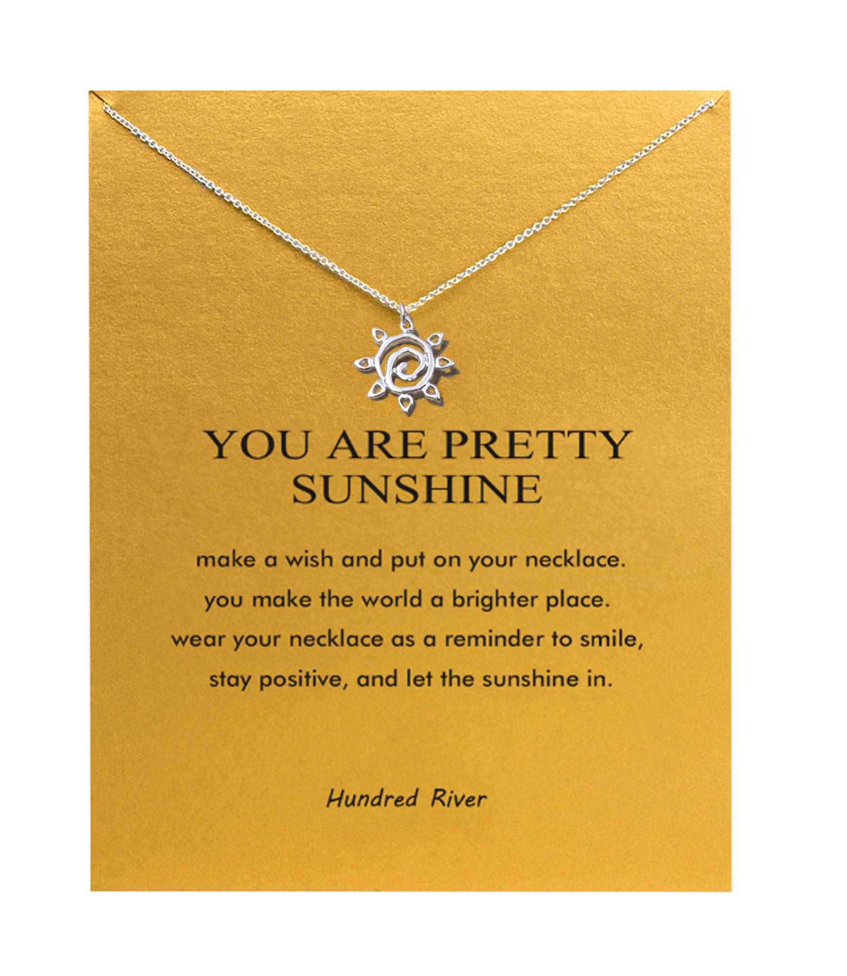 Hundred River Friendship Anchor Compass Necklace Good Luck Elephant Pendant Chain Necklace with Message Card Gift Card