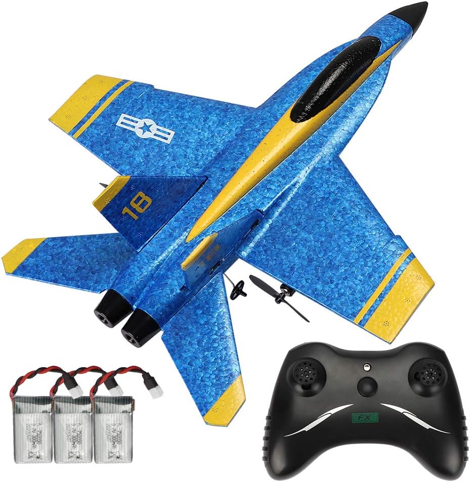 RC Plane Remote Control Airplane Ready to Fly, 2.4GHZ 2 Channel RTF RC Glider Easy to Fly for Kids Beginners and Adults (3 Batteries)