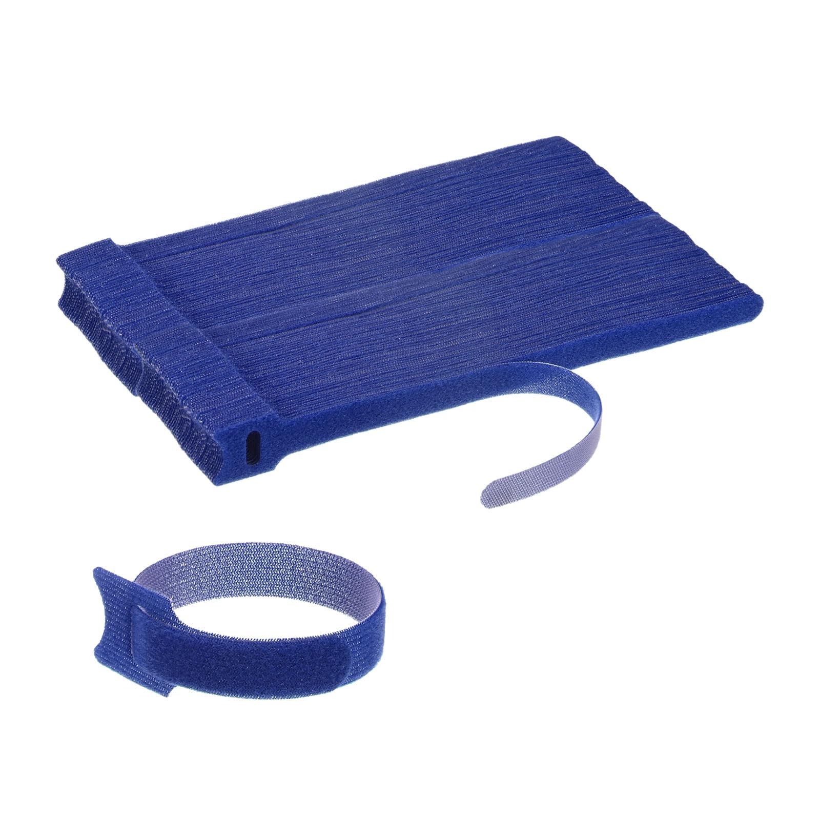 Attaches de câble réutilisables bleu 20,3 cm M METERXITY x100