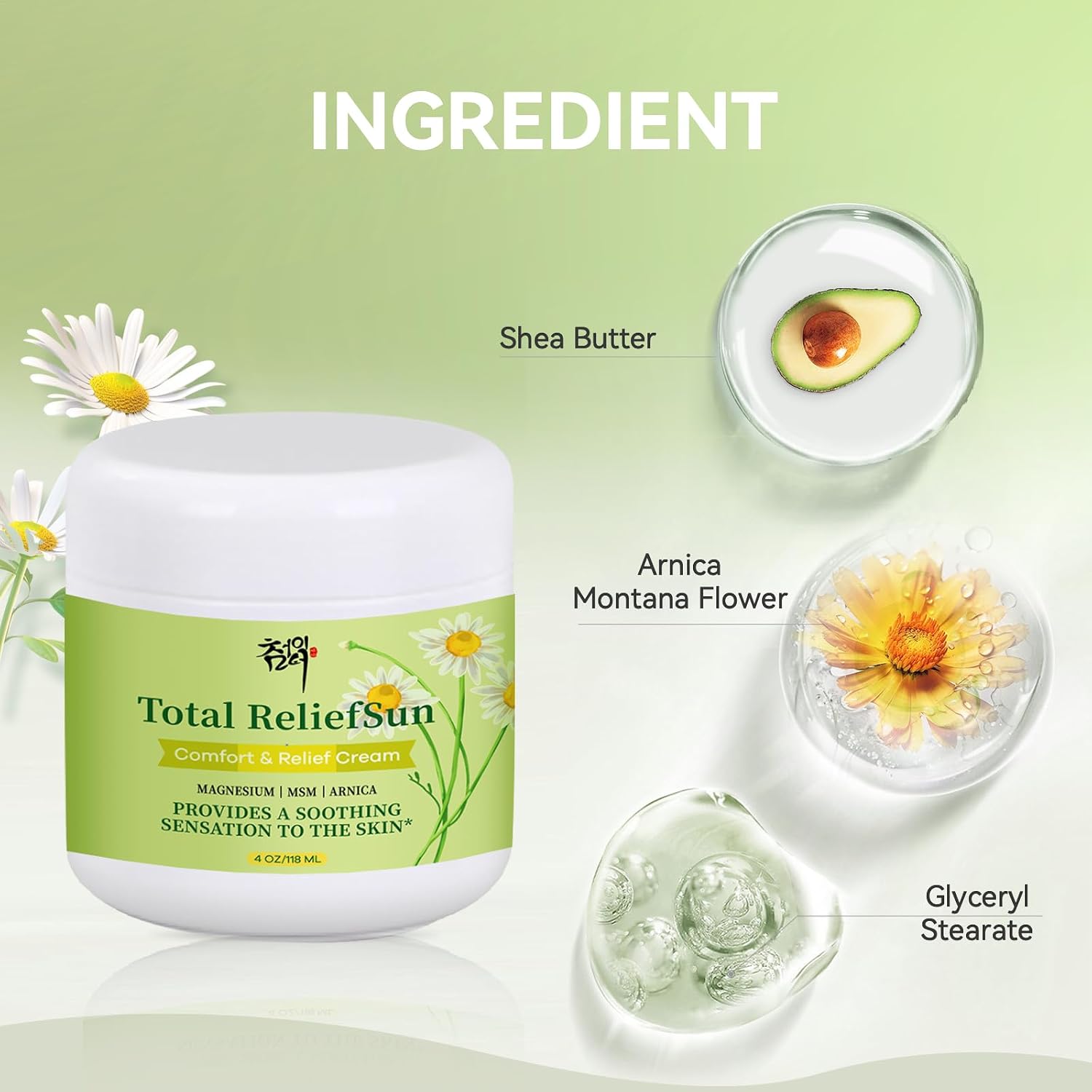 New Magnesium Chloride Nerve Relief Cream with Arnica and Msm for Joint, Muscle Relaxation, Hands & Knees, Fast-Absorbing & Non-Greasy Soothing Nerve Formula Moisturizing for Daily Comfort