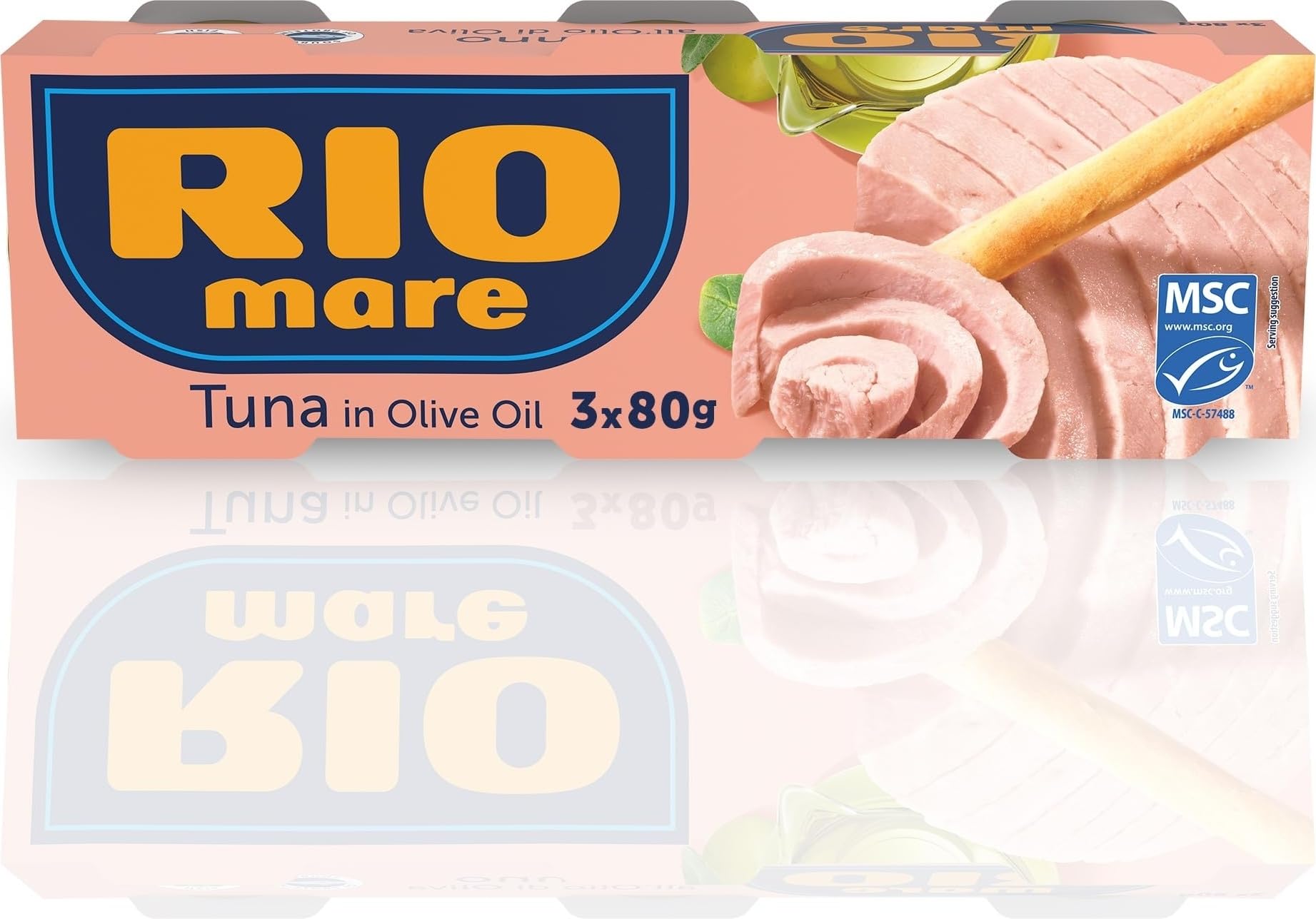 Rio Mare Tuna in Olive Oil, 3 x 80g, Prime Quality, Tinned Fish, Italy's Favourite Tuna, Sustainably sourced