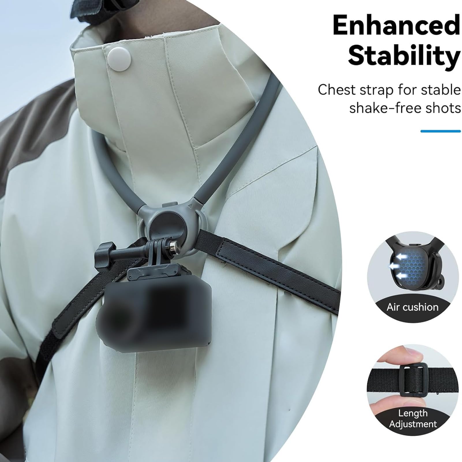Sxhlseller Soporte Magnético para Teléfono con Cuello para Grabación, Soporte para Teléfono POV Manos Libres con Correa Ajustable, para Móvil con para Cuello para