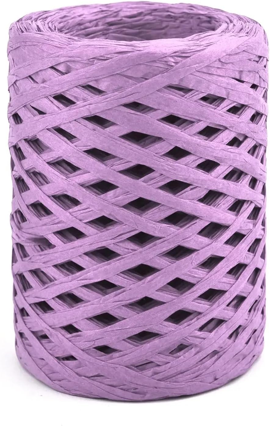 Raffia Paper Ribbon Twine Strings, Raffia Paper Ribbon Yarn Pack of 6 100m Multicolor(Blue)
