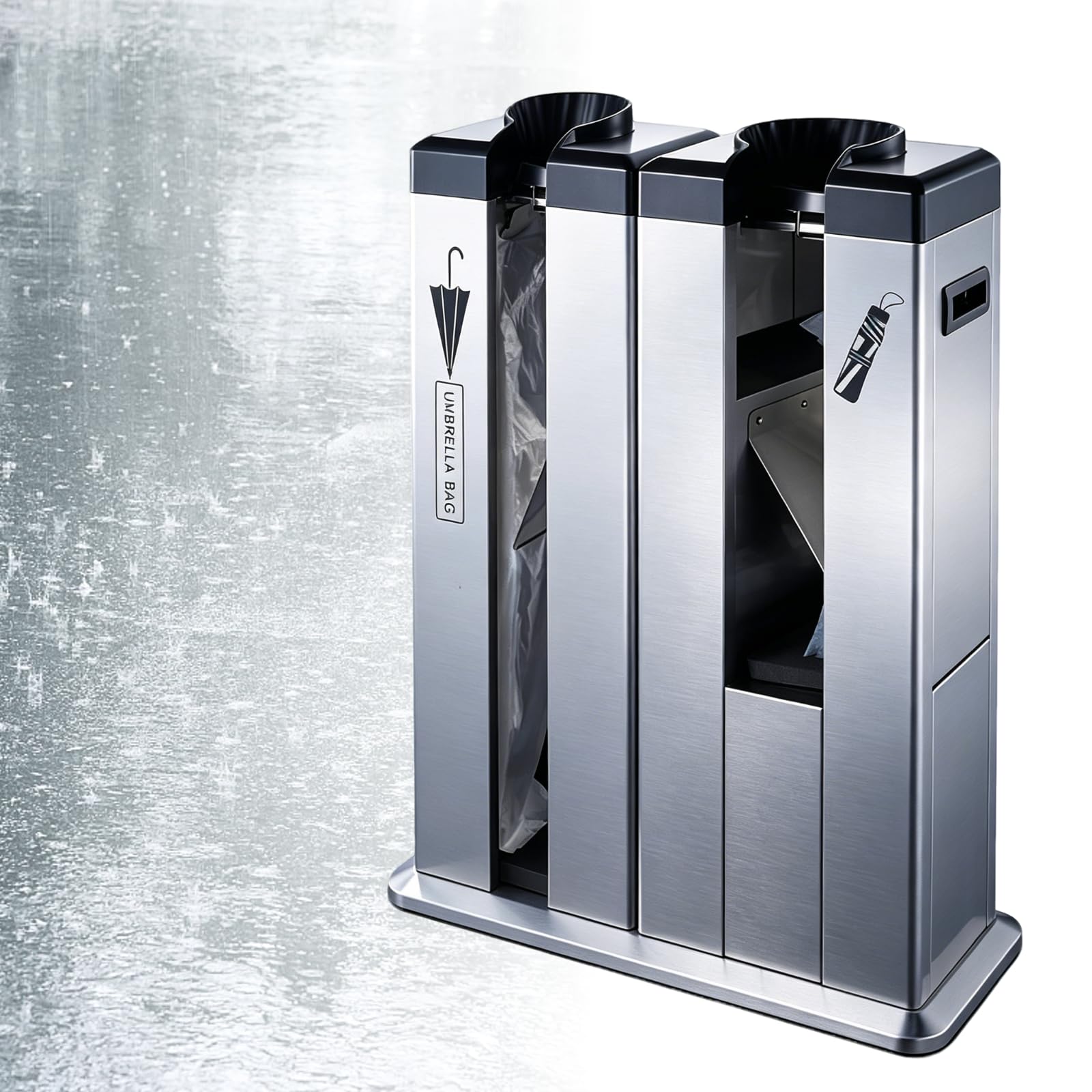 Fully automatic umbrella packaging machine for efficient packaging. Silver