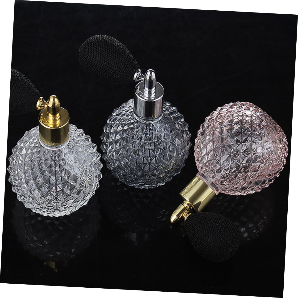 Homoyoyo 3piezas Botellas De Perfume De Vidrio Recargables De Spray Vintage Frascos De Perfume Espray