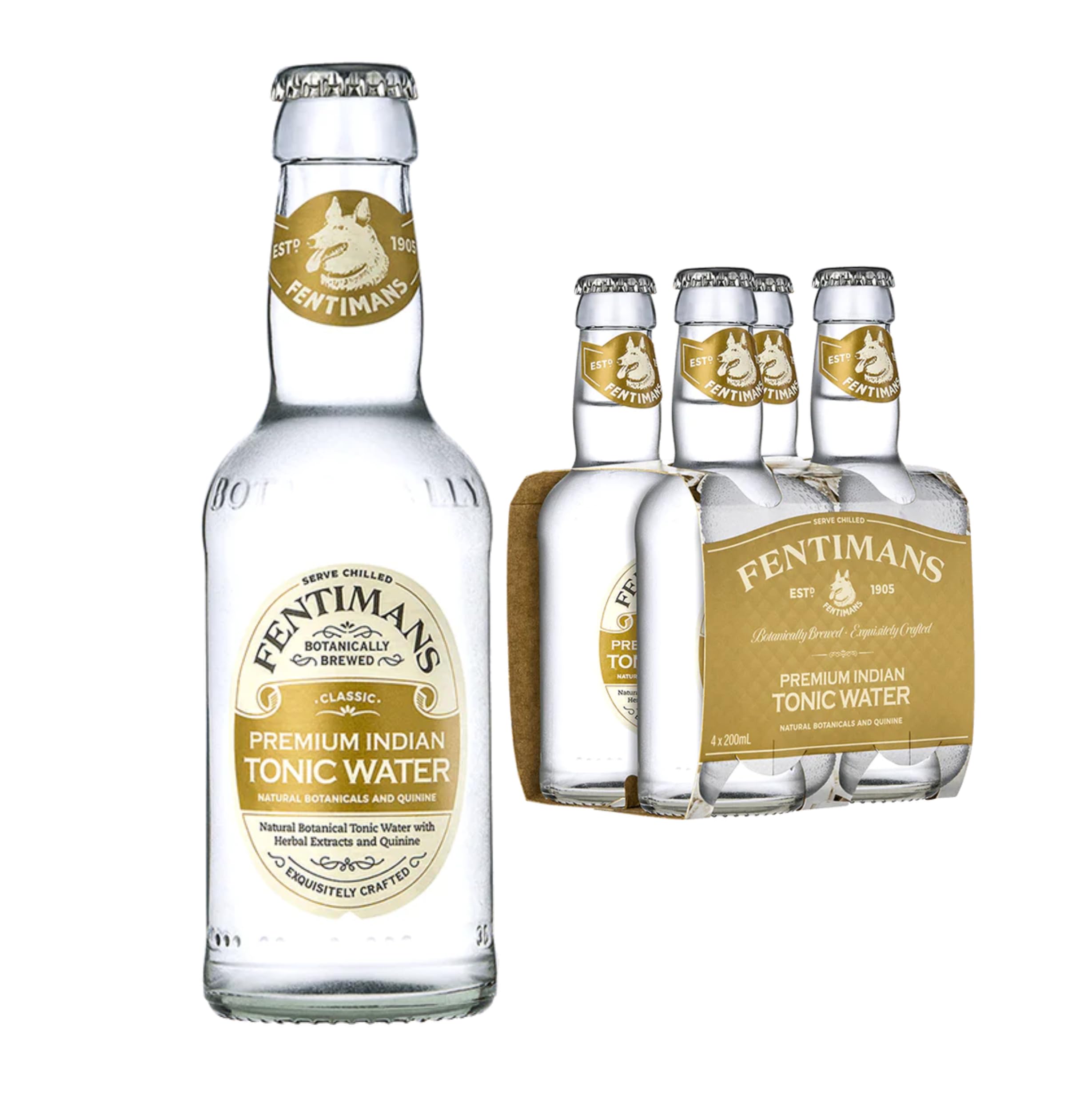 Fentimans Tonic Water , 800ml (Pack of 4)