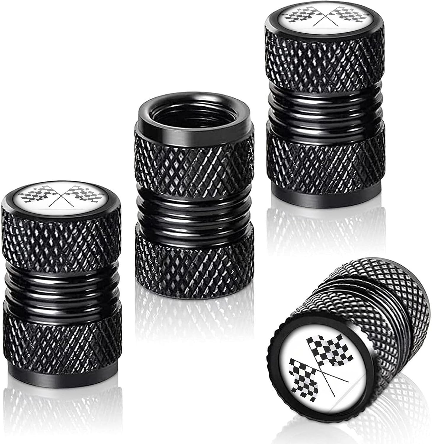 Zebra Stripes Valve Stem Caps 4 Pack Universal for Cars SUV image 2