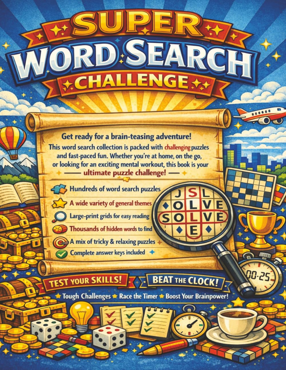 Word Search Marathon: 100 Grids of Pure Entertainment: 100 Puzzles • 2000 Words • Clear, Easy‑to‑Read Grids for Every Solver