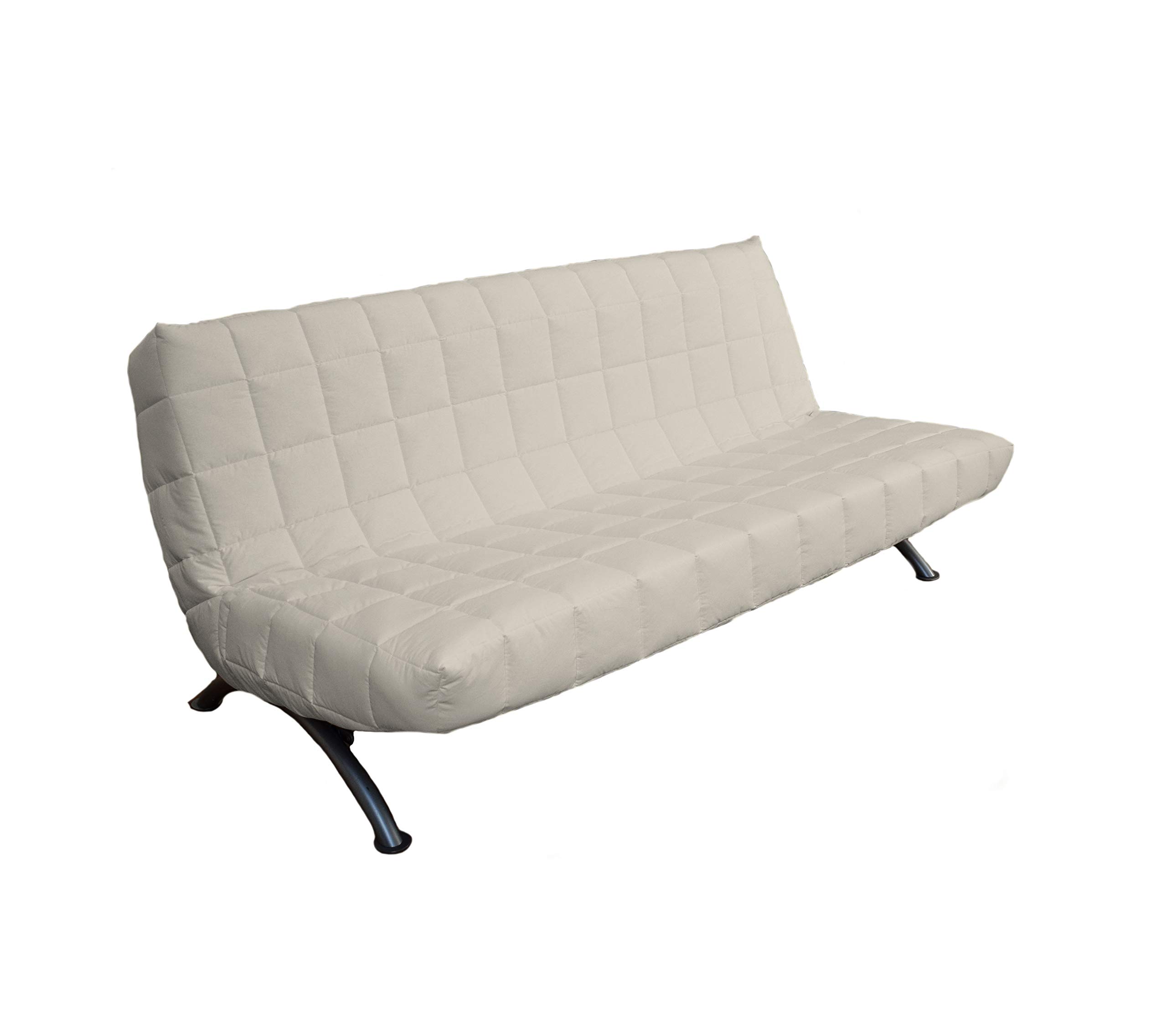 Italian Bed Linen Quilted Sofa Bed Cover, Cream, 130x190cm