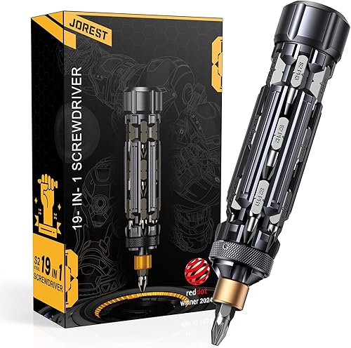 JOREST Juego de destornilladores multipunta 19 en 1, regalos de Navidad para hombres, papá y él, herramientas únicas regalos para cumpleaños de
