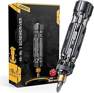 JOREST 19 in 1 Multi Bit Screwdriver Set, Christmas Gifts for Men Dad Him, Unique Tools Gifts for Mens Birthday, Mens Stocking Suffers, EDC Multitool Screwdriver