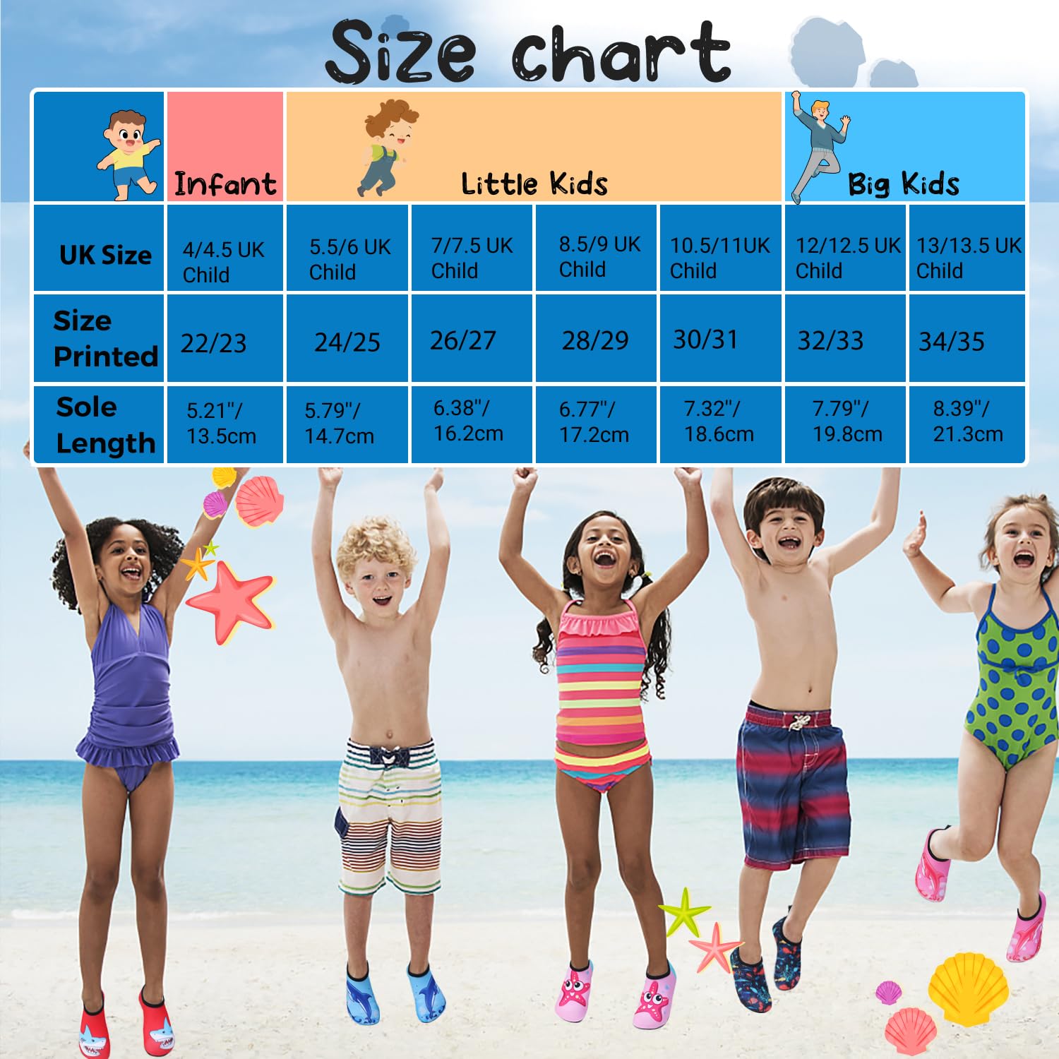 Kids Water Shoes Toddlers Swim Beach Shoes, Infant Wet Swimming Pool Shoes for Boys Girls Non-Slip Quick Dry Aqua Socks, Soft Skin Barefoot Baby Holiday Essentials for Garden Sea Waliking Wetsuit — view 6