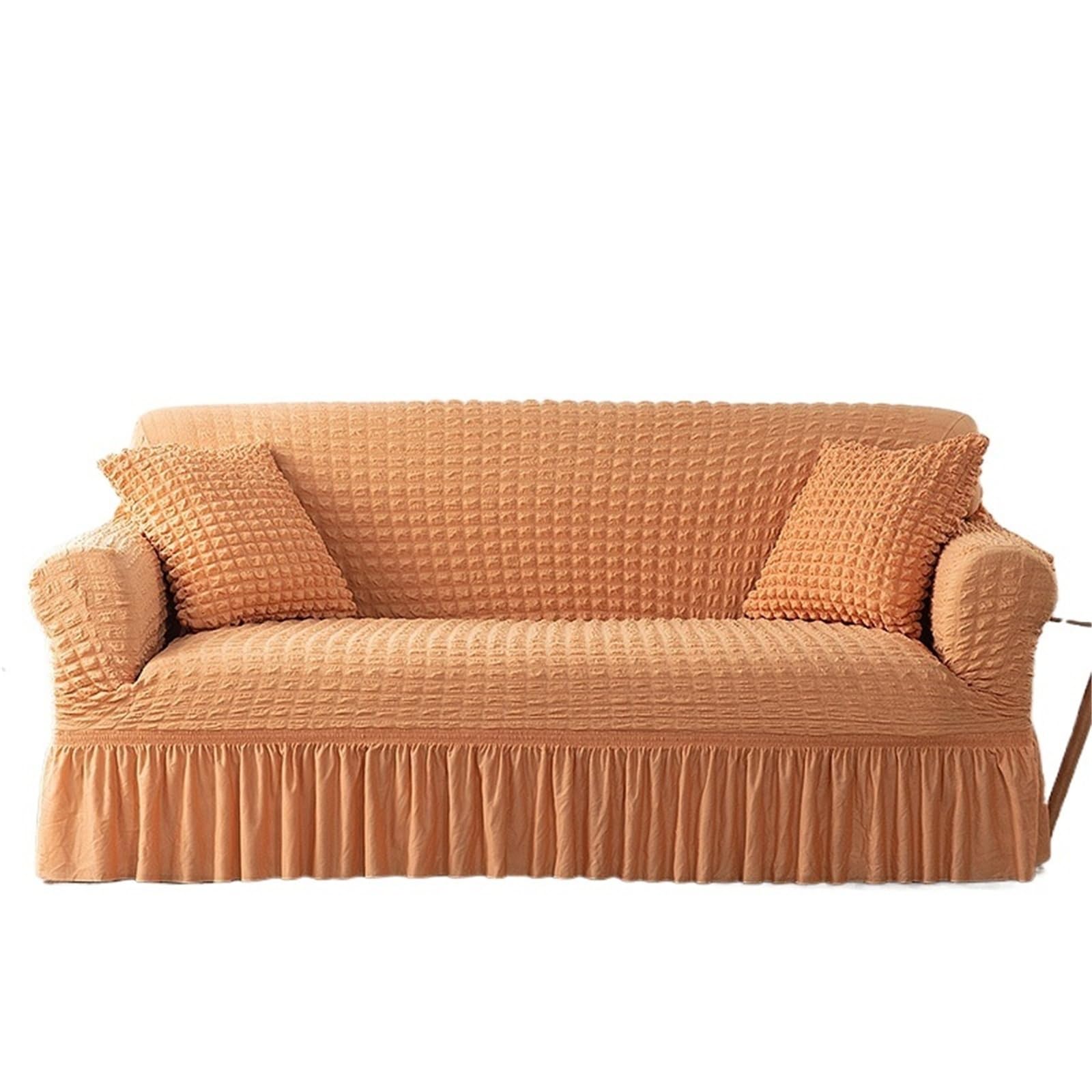 SUBLXPoten Sofa Cover with Skirt Sofa Slipcover with Skirt Easy Fitted Cover for Living Room Couch Washable Elastic(Color 7,L 170-230cm)