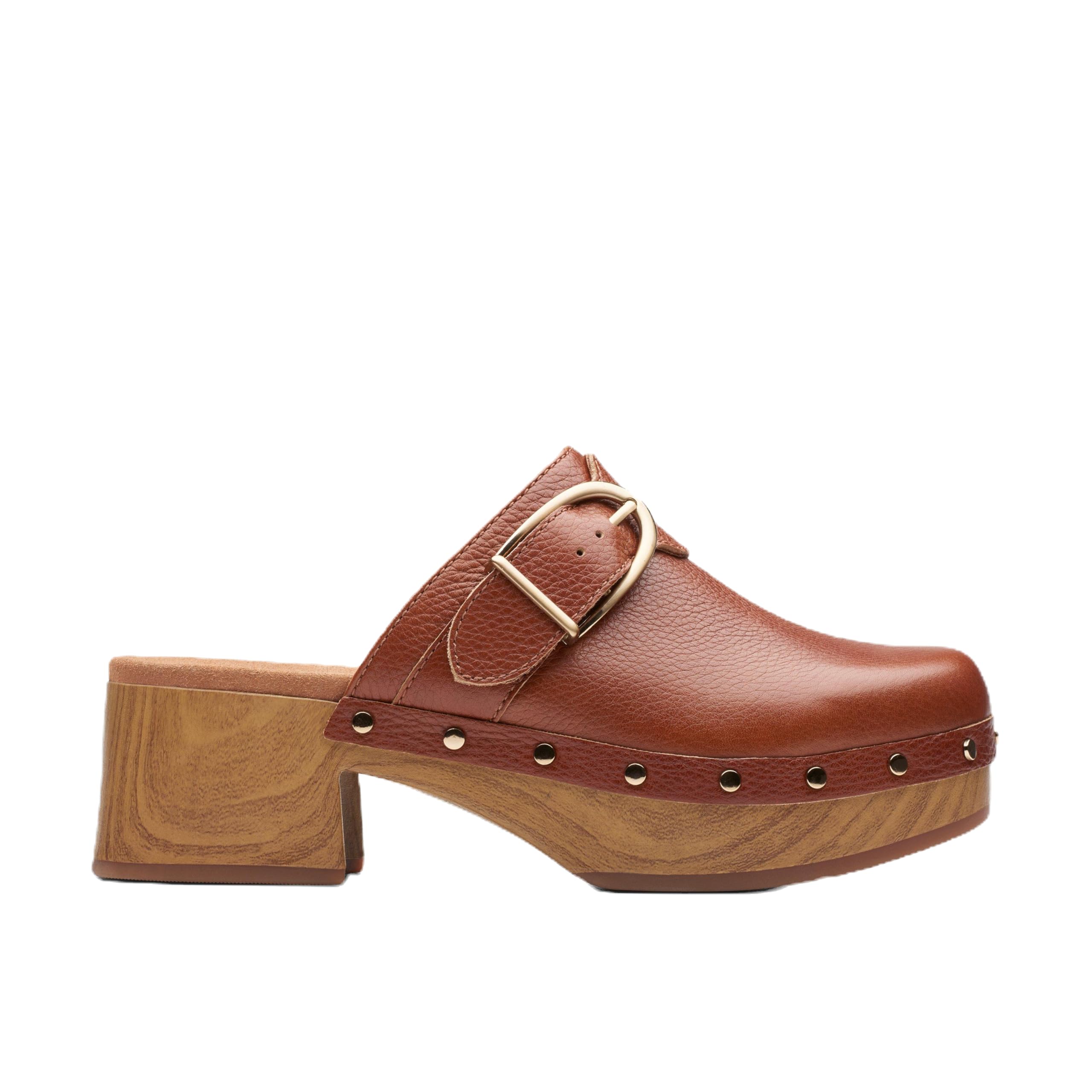 Zoccoli Clarks Orlene Donna: Nubuck Nero, Suola In Lolla Di Riso E Plantare Contour Cushion