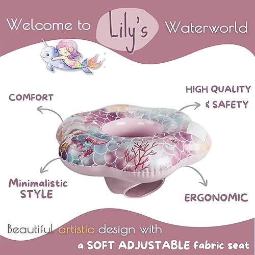 Miniatura 1 de EDWEKIN Flotador de bebé,Flotador inflable de piscina para bebés,Accesorios de piscina para edades de 6-36 meses