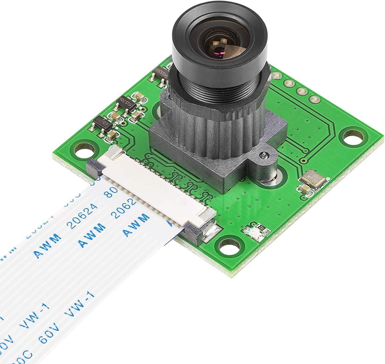 Arducam for Raspberry Pi Camera Module with Case, OV5647 Sensor Adjustable and Interchangeable Lens M12 Board, Focus and Angle Enhancement for Raspberry Pi 5/4/3/3 B+, and More