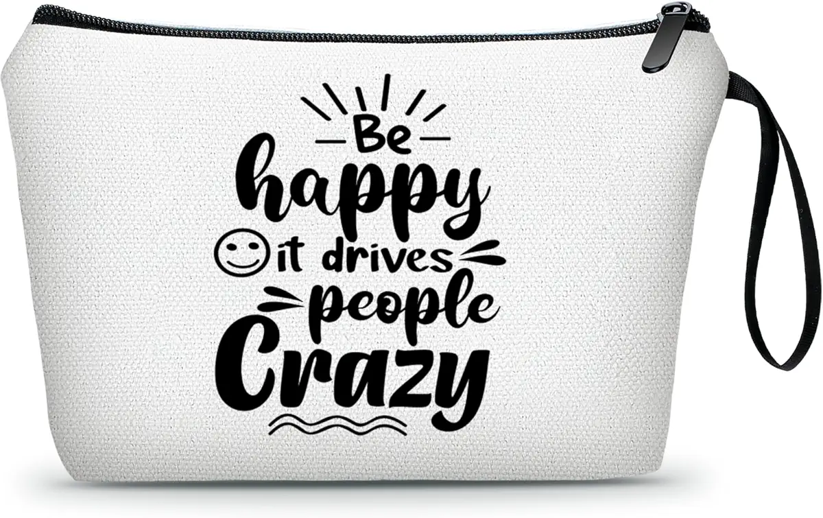 Friend Gifts for Women, Friend Birthday Gifts for Women,Small Cosmetic Bag, Inspirational Gifts for Women, Positivity Gifts,Friend Gifts for Women Birthday,Christmas Gift Ideas,Motivational Makeup Bag