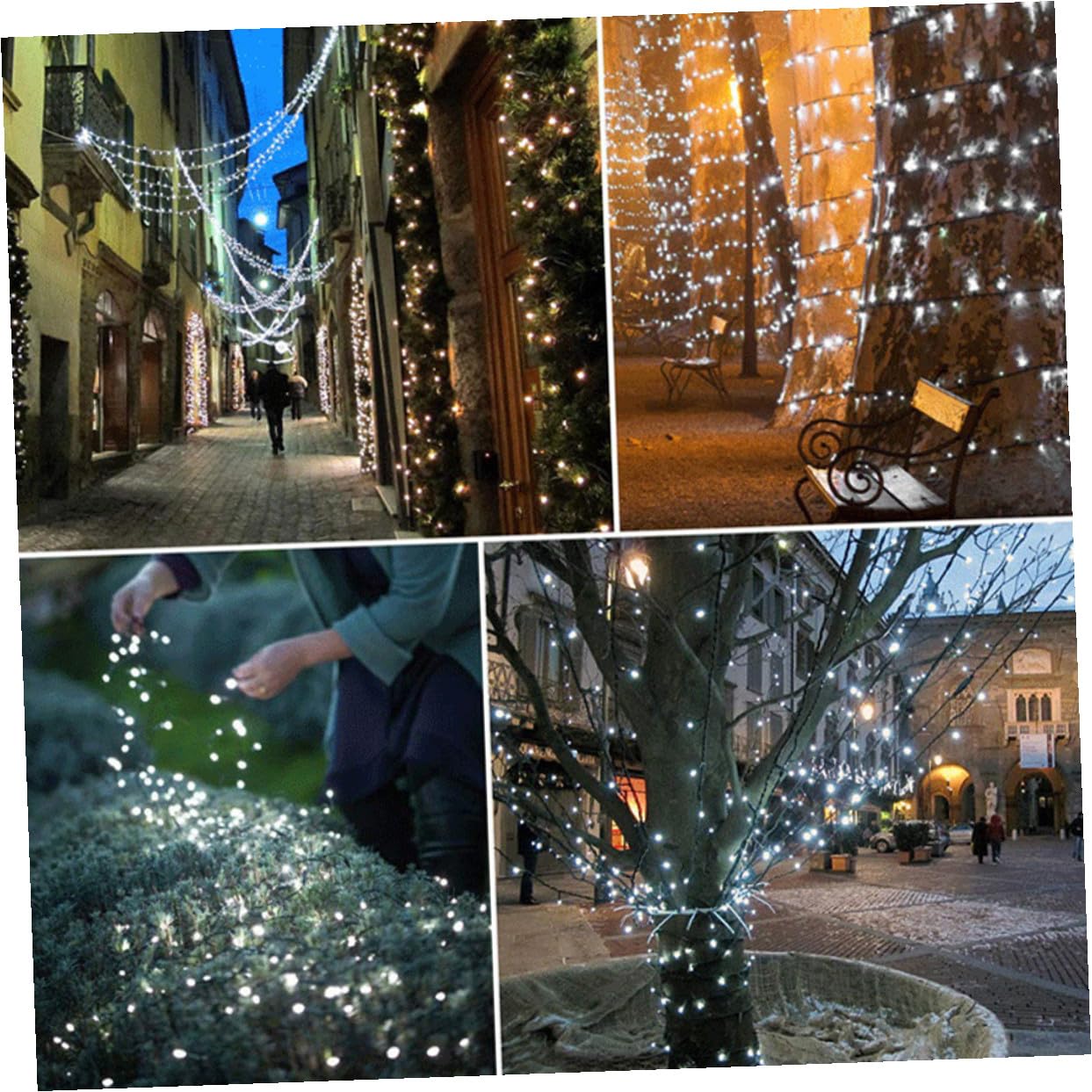 2 Satz 10m LED Solar Lichterkette mit 100 Leds Wetterfeste Ip65-geschützte Außenlichterkette aus Abs Ps für Garten Terrasse und Outdoor Partydekoration