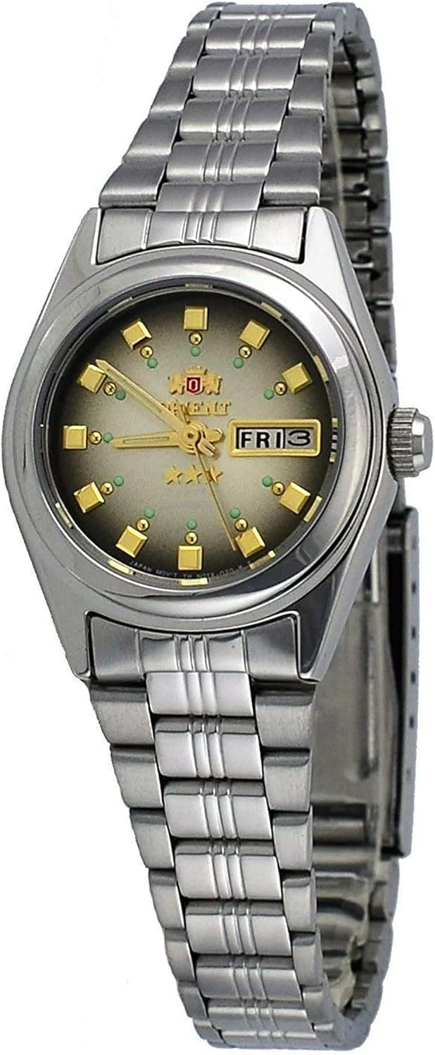 ORIENT FNQ1X003X9 Women's Tri-Star Stainless Steel Brown Dial Self Wind Automatic Watch