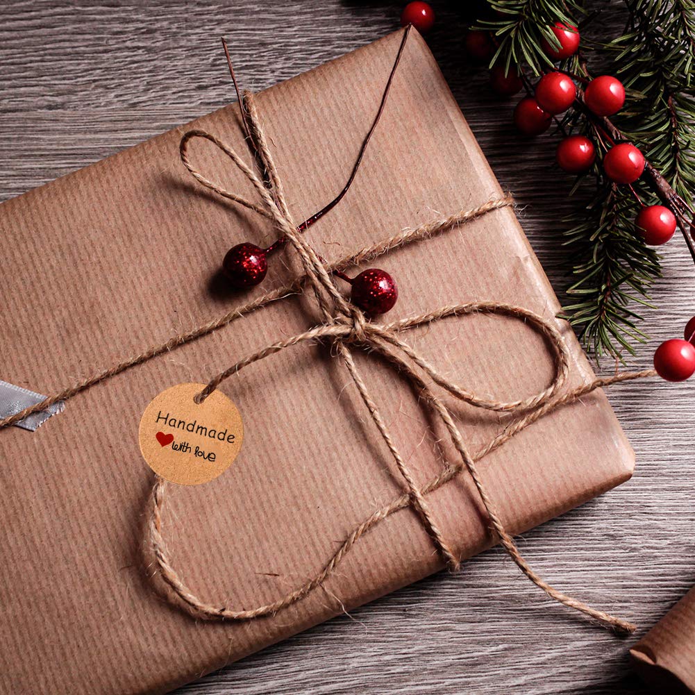Lot De 150 étiquettes Cadeaux En Papier Kraft - Motifs Noël (renne, Sapin, Flocon) Avec 20 M De Ficelle - Pour DIY Et Emballage - 4