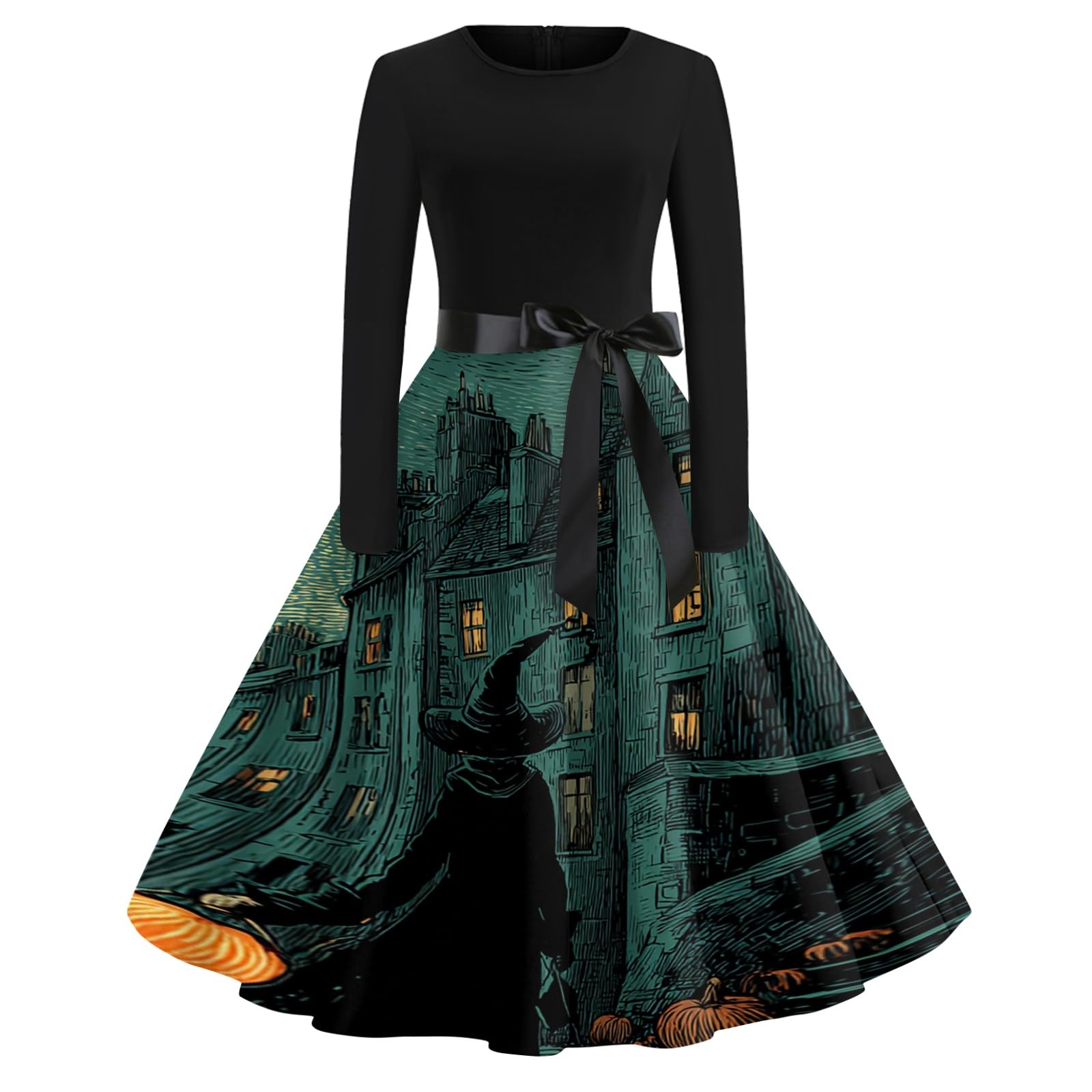 Vampire Corset Dress, Wicked Vampire Cosplay Creepy A-line Swing Evening — image 1
