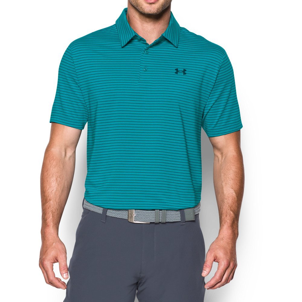 Under Armour Men's Play Off Heather Polo Shirt HeatGear Top 1351131 (Red Heather 608, Medium) — view 3
