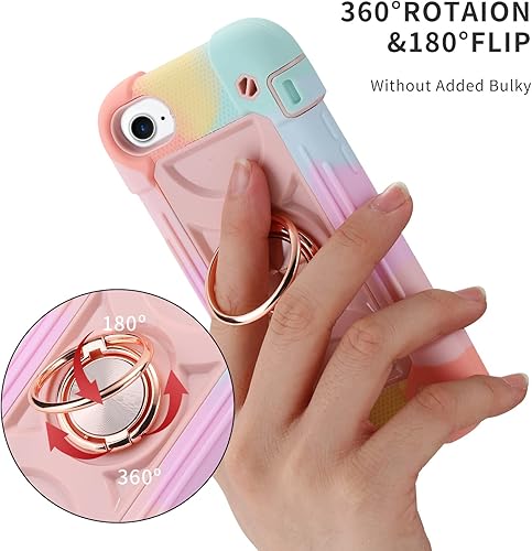 Miniatura 5 de MARKILL Funda compatible con iPhone 6 Plus6S Plus, funda para iPhone 7 PlusiPhone 8 Plus de 5.5 pulgadas con soporte de anillo, resistente a prueba