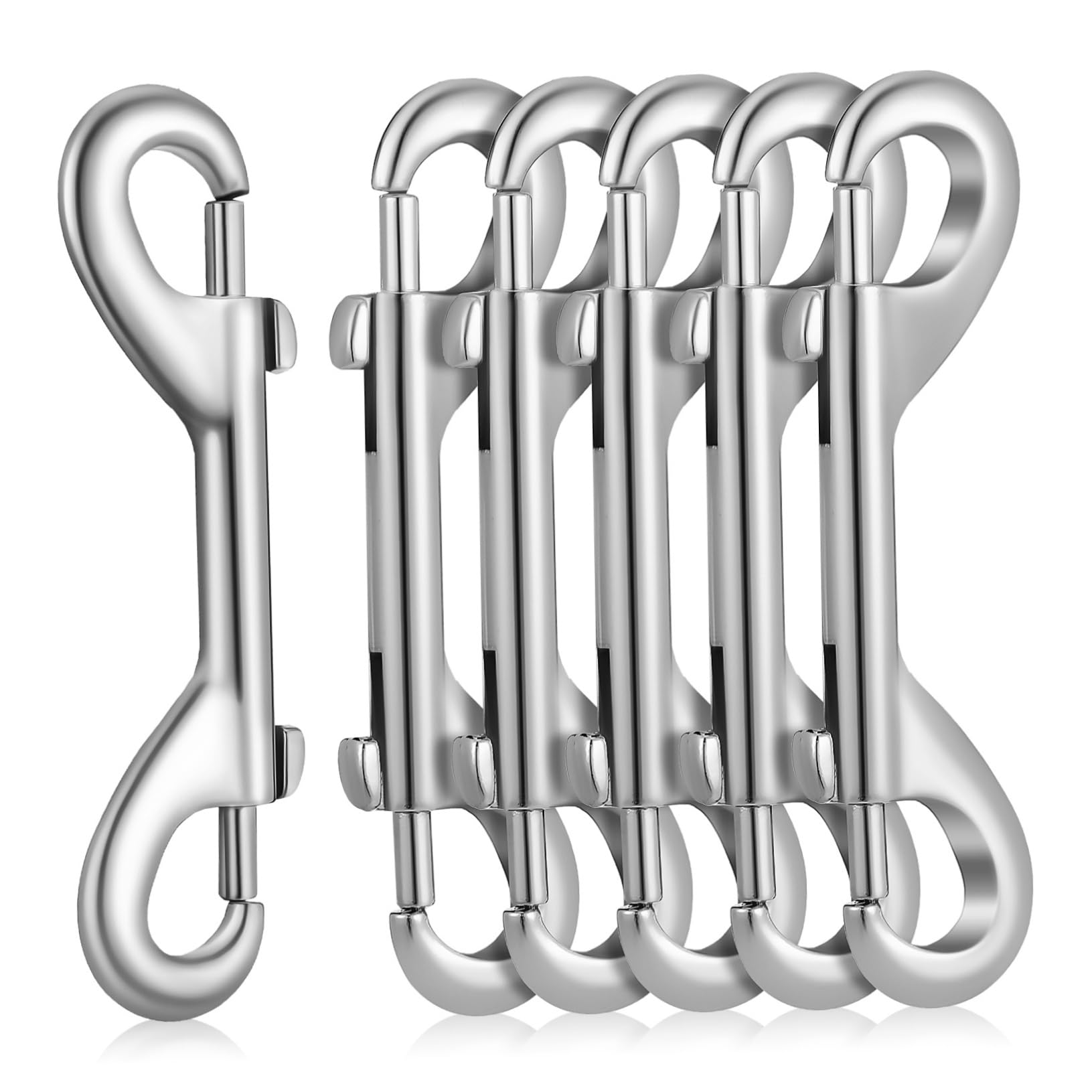 POPETPOP 6pcs Dog Clip Accessories Snap Hooks Double Ended Bolt Snaps Clasp Pet Sling Hooks Key Holder Clips Versatile for Leashes