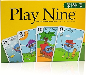 Play Nine 高尔夫卡牌游戏 - 家庭最佳卡牌游戏，情侣策略游戏，适合孩子、青少年和成人的趣味游戏之夜，完美的高尔夫礼物