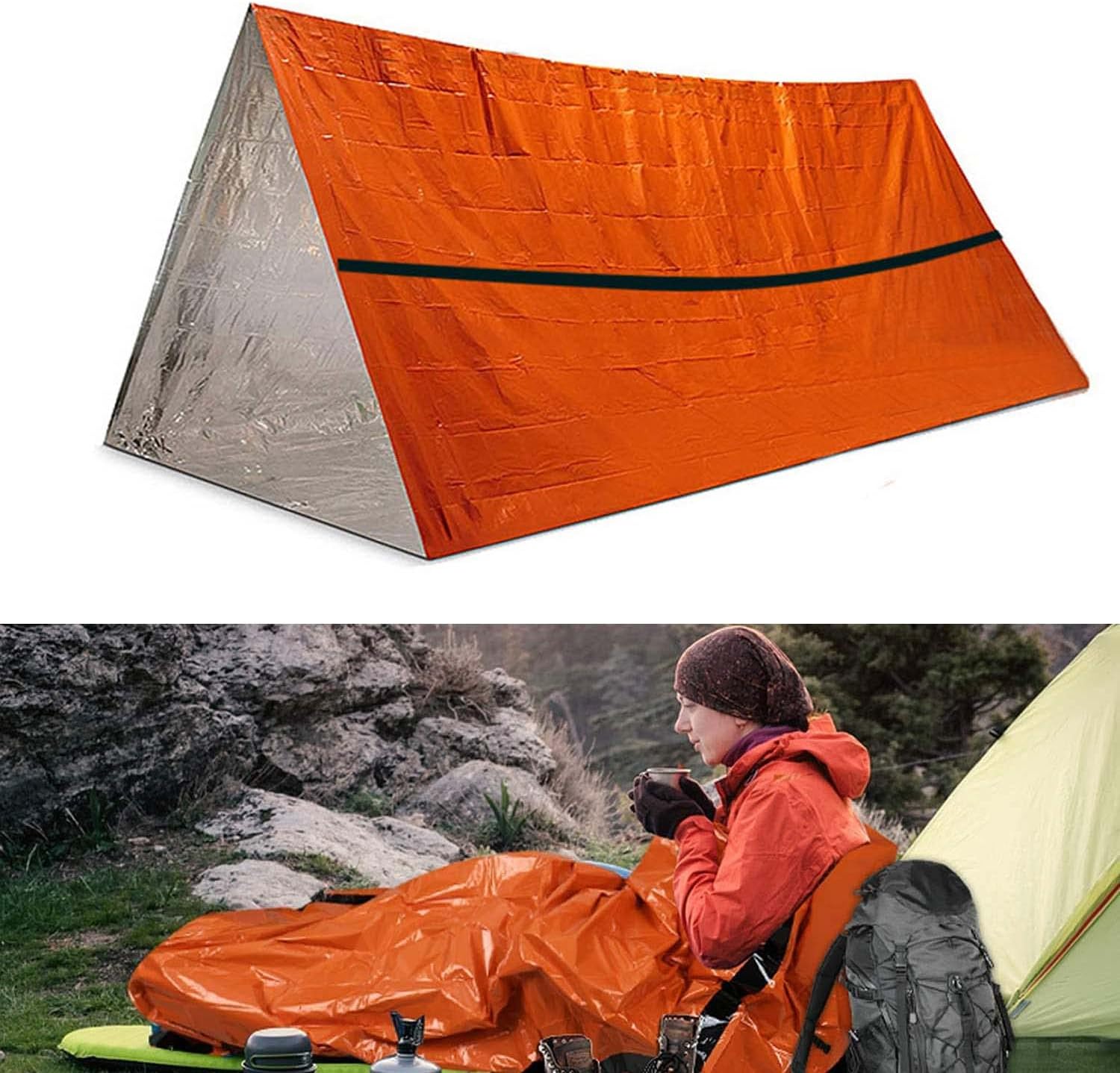 Rat Race Emergency Waterproof Orange Survival Bivvy Bag Lightweight