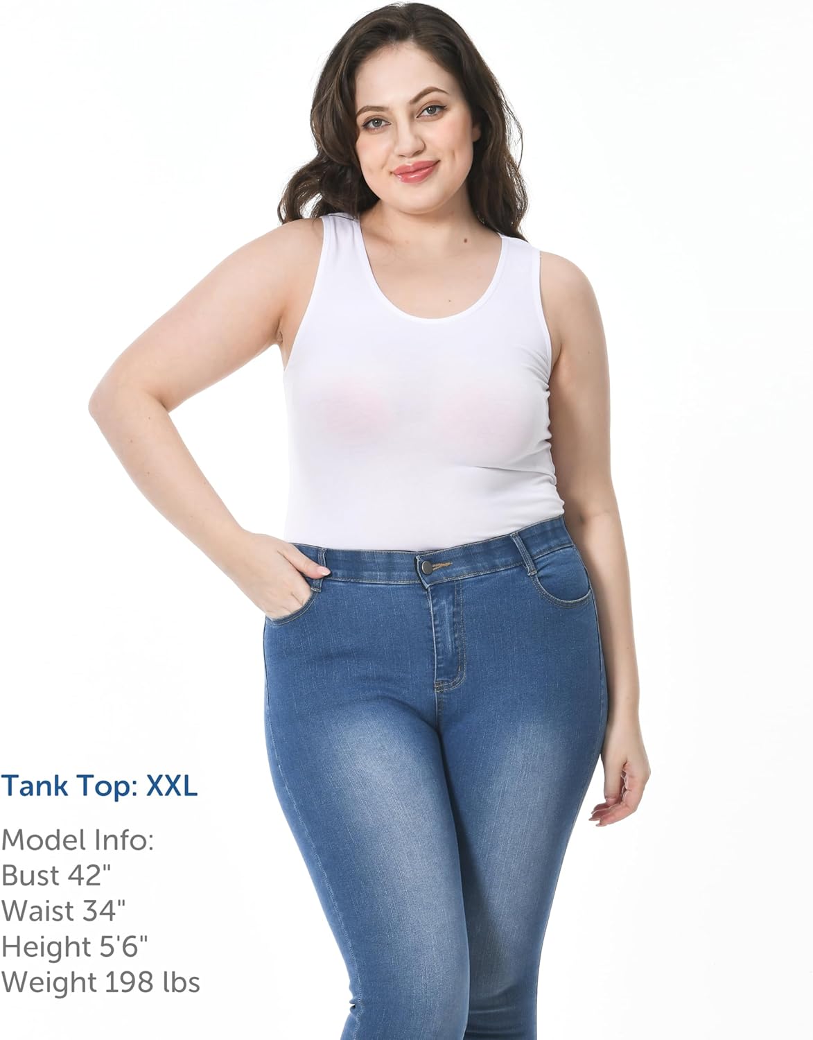 Comfneat Women's 4-Pack Slim-Fit Basic Tanks Cotton Casual Comfy Top Underwear Vests - Image 5