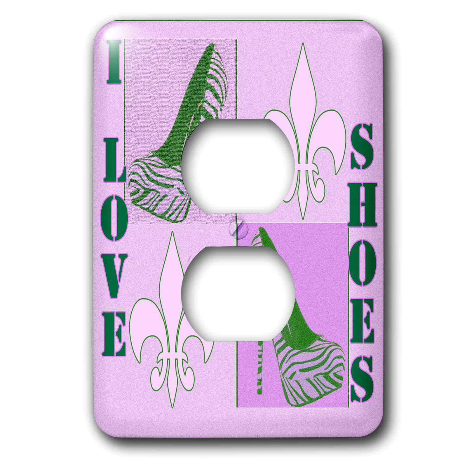 I Love Shoes plaque de prise double 3drose LSP_214155_6