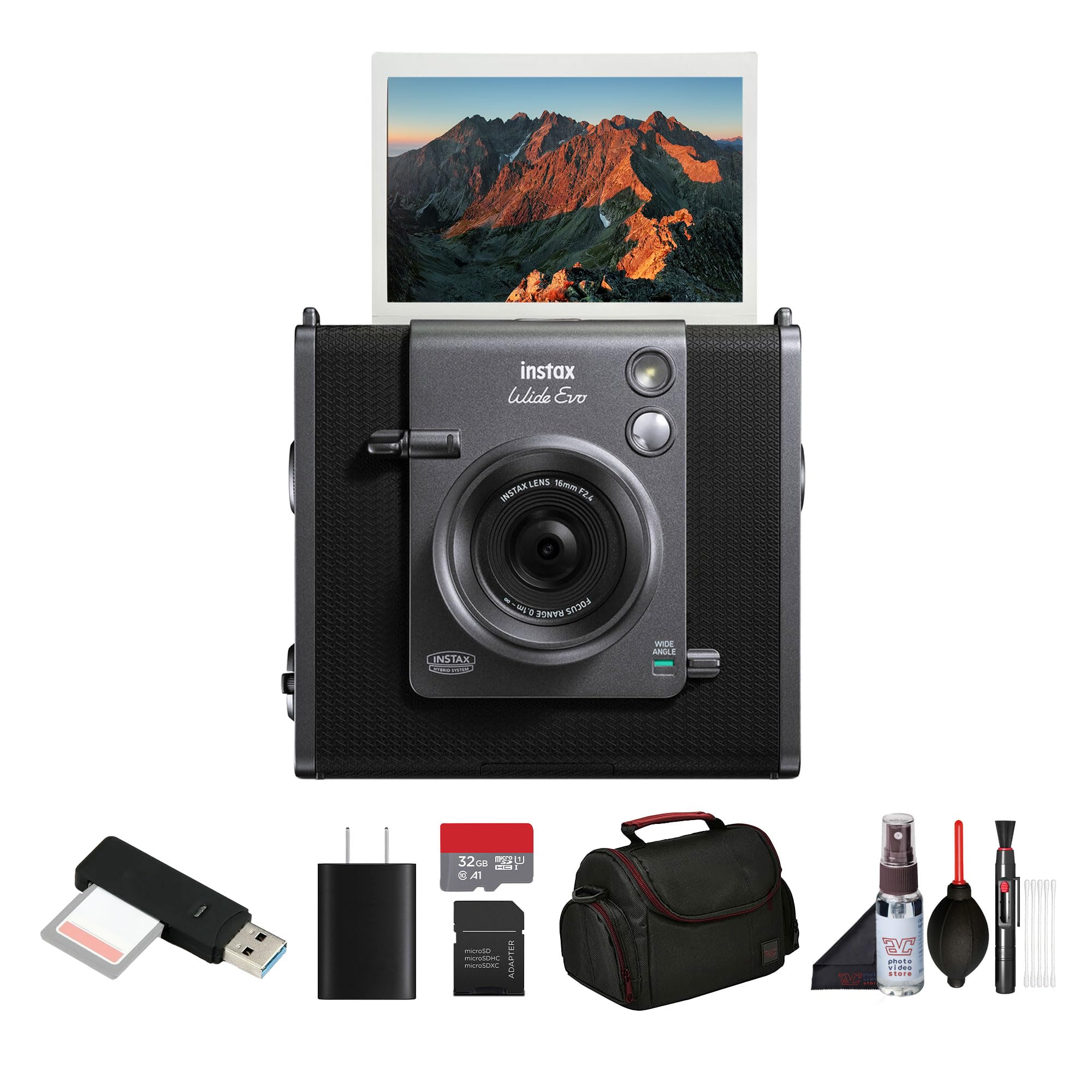 FUJIFILM INSTAX Wide EVO Instant Camera Essentials Bundle